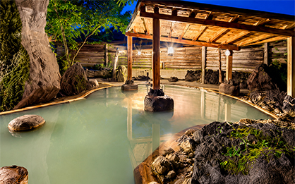 Dondoko Yu hot spring in Aso