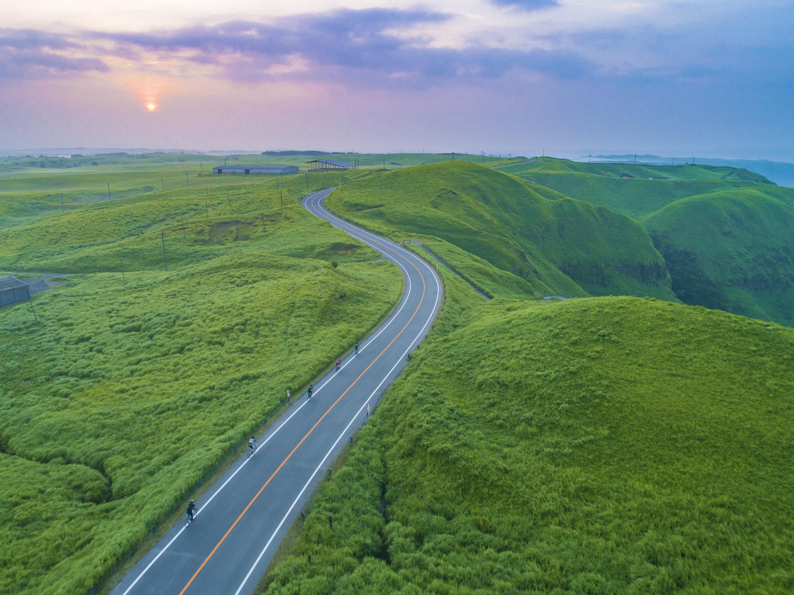 阿蘇北外輪山牛奶公路